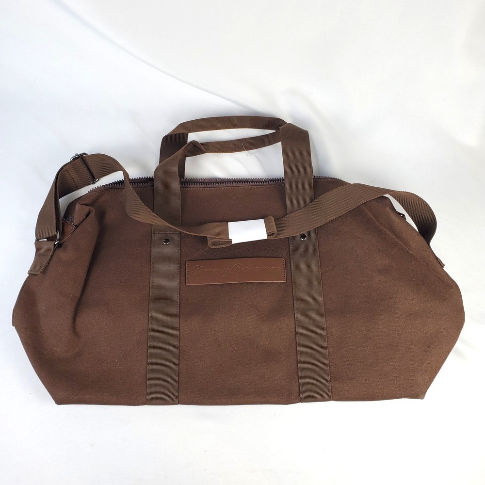 Tommy Bahama Brown Canvas Weekender Duffle Bag Mens Travel NWOT